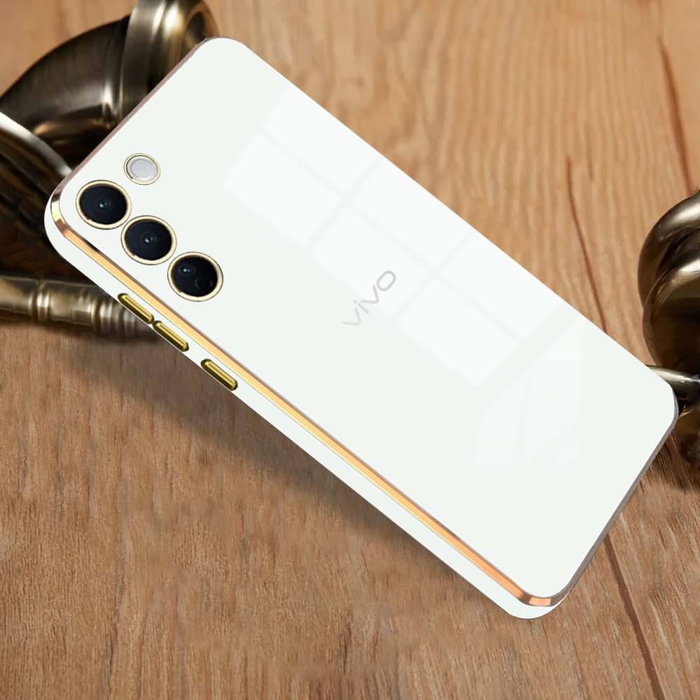 VIVO Y200E 5G ULTRA-SHINE GOLD ELECTROPLATED LUXURIOUS BACK CASE WITH CAMERA PROTECTION