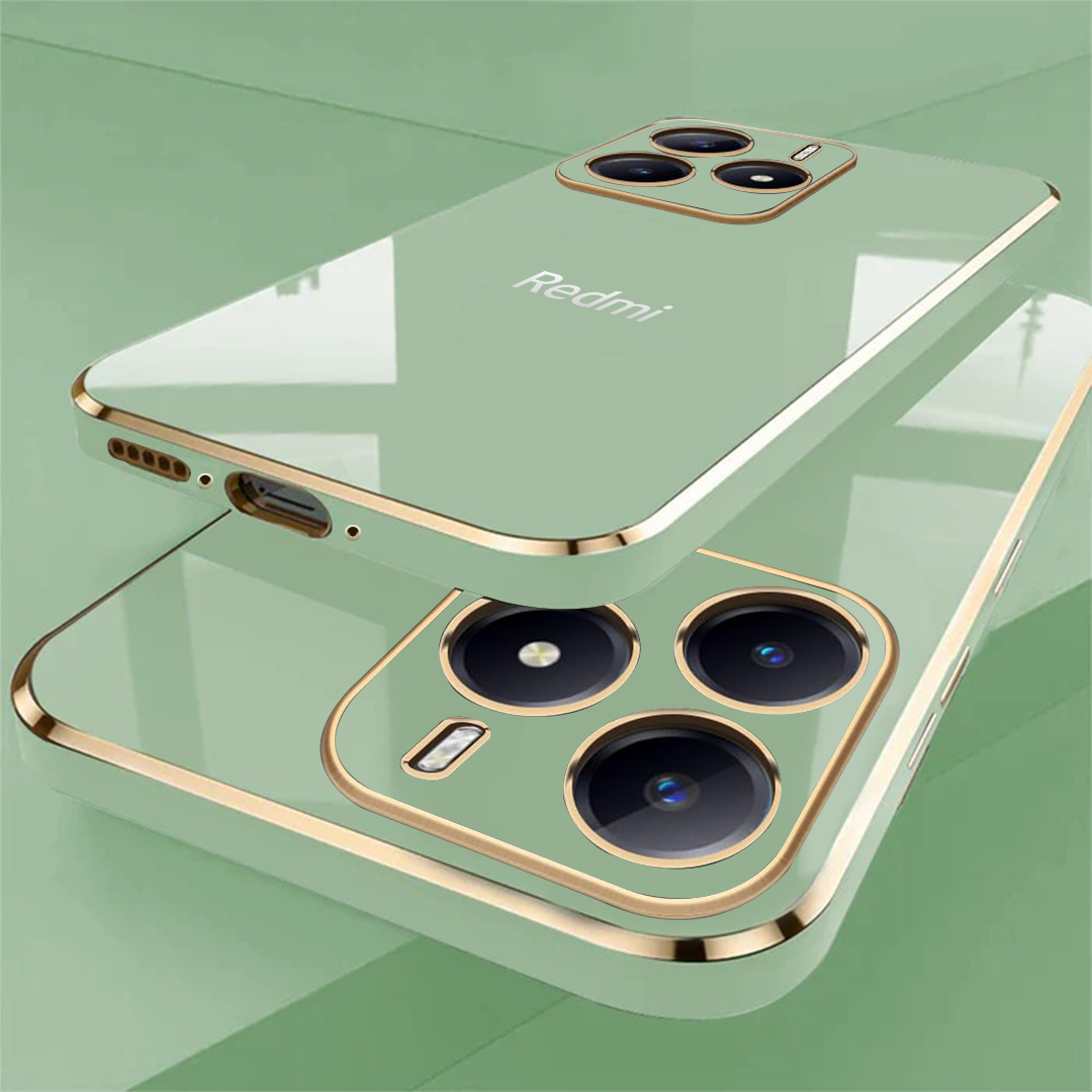 REDMI NOTE 14 5G ULTRA-SHINE GOLD ELECTROPLATED LUXURIOUS BACK CASE WITH CAMERA PROTECTION