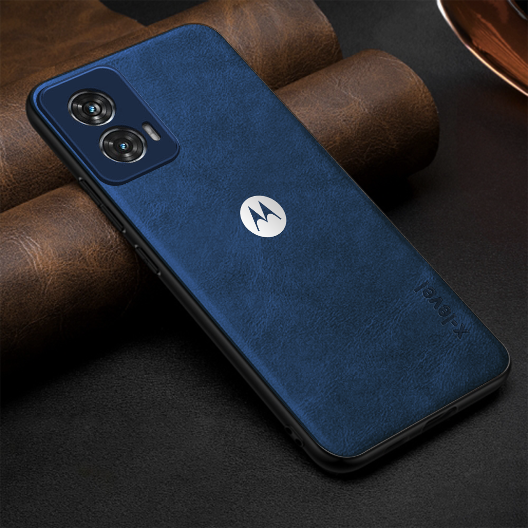 MOTO EDGE 50 FUSION 5G Business Style PU LEATHER PROTECTIVE BACK CASE WITH CAMERA PROTECTION