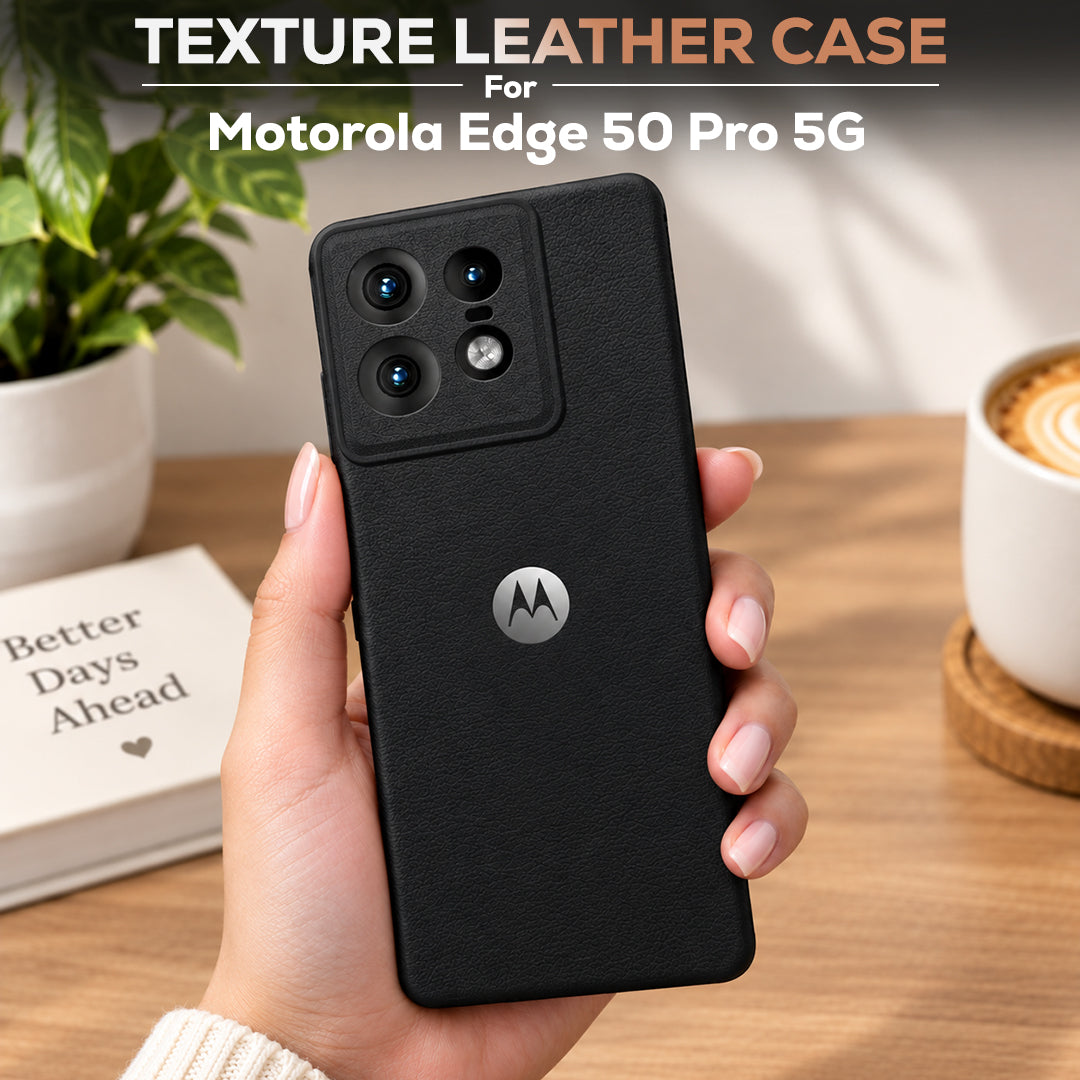 MOTO EDGE 50 PRO 5G Solid Color Leather Texture Matte Phone Back Case