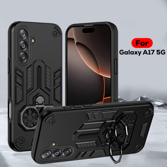 Samsung Galaxy A17 5G Armor knight Series Camera Protection 2 in 1 Shockproof Phone Cover with Kickstand