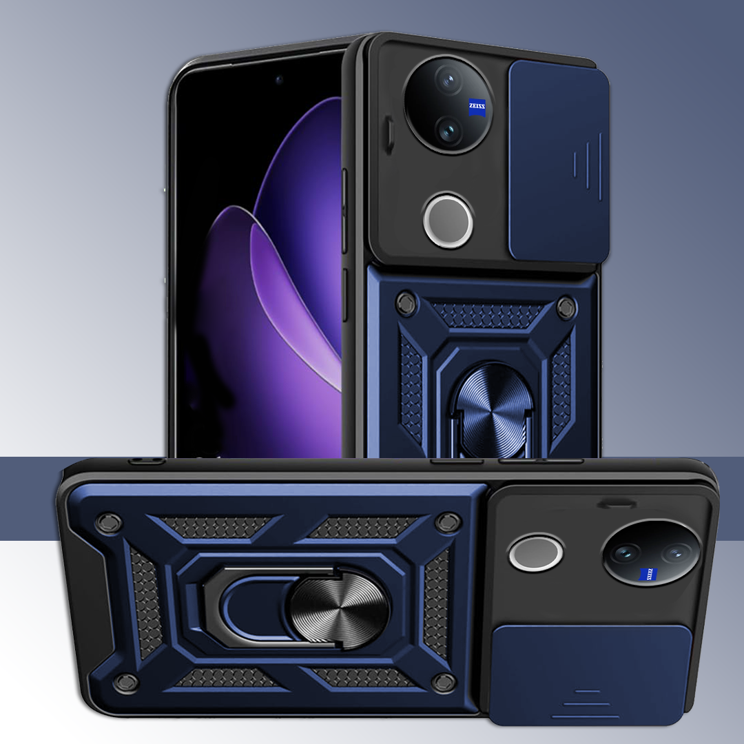 VIVO V50 PRO 5G Armor Military-grade Case With Sliding Camera Cover & 360 Kickstand (Copy)