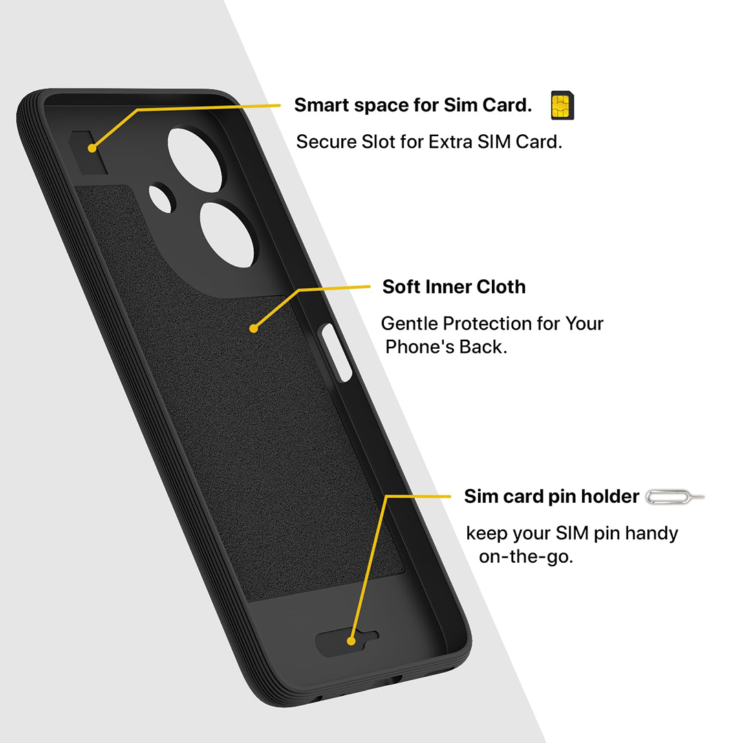 OPPO A3X 5G 3D Hexa Cube Design Drop Protection | Camera Protection TPU Back Case