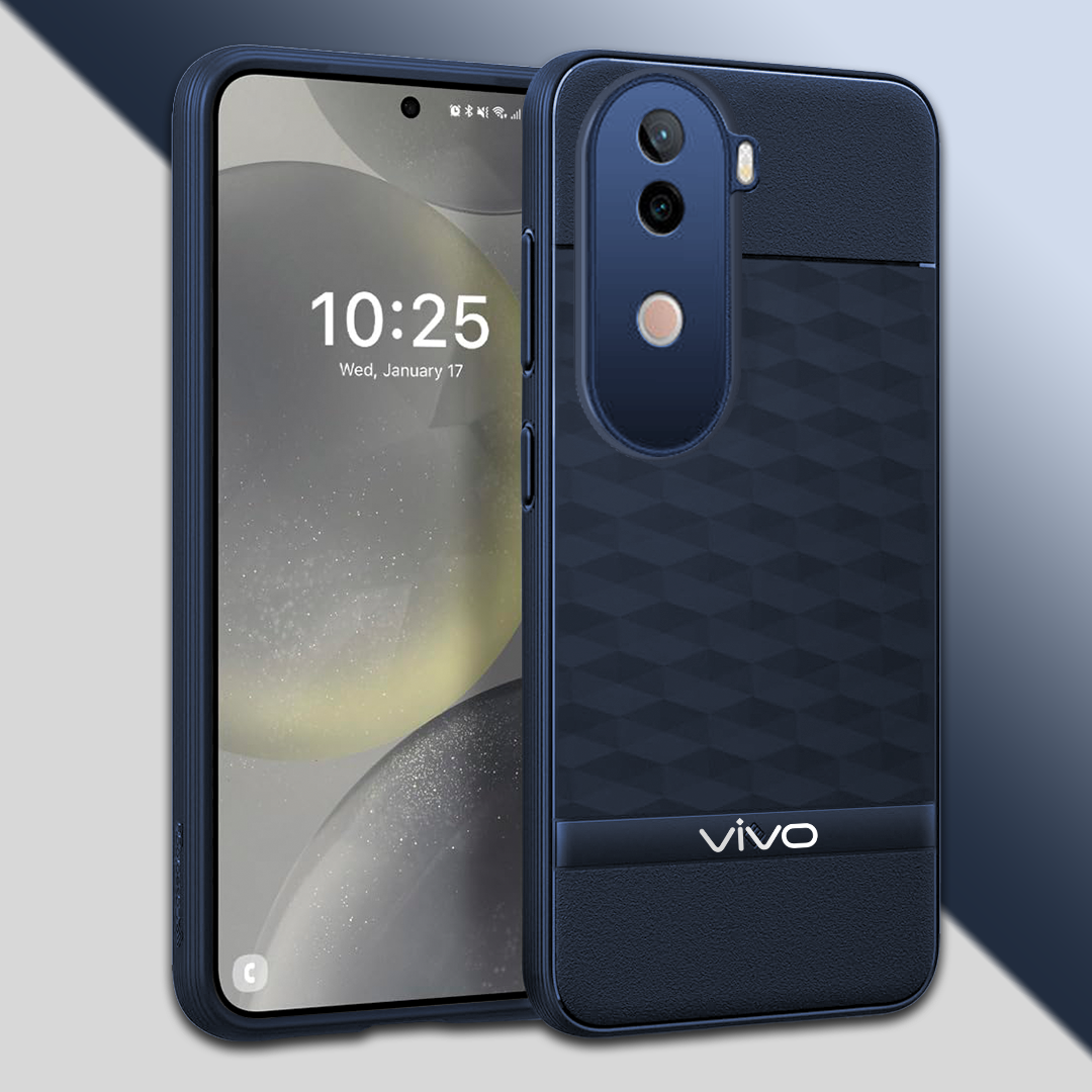 VIVO V40e 5G 3D Hexa Cube Design Drop Protection | Camera Protection TPU Back Case