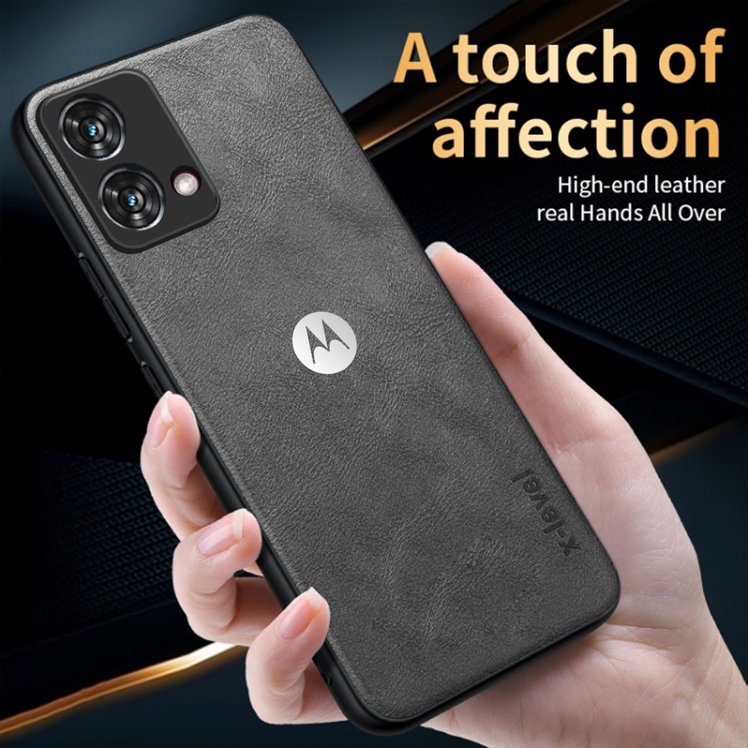 MOTO G84 5G Business Style PU LEATHER PROTECTIVE BACK CASE WITH CAMERA PROTECTION