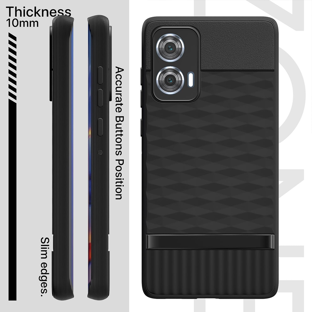 MOTOROLA G85 5G 3D Hexa Cube Design Drop Protection | Camera Protection TPU Back Case