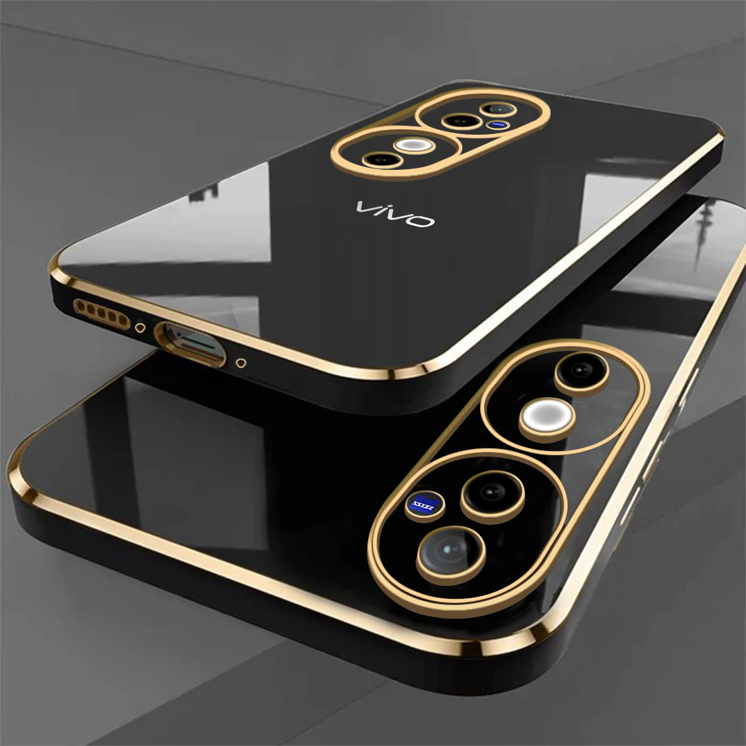 VIVO V40 5G ULTRA-SHINE GOLD ELECTROPLATED LUXURIOUS BACK CASE WITH CAMERA PROTECTION