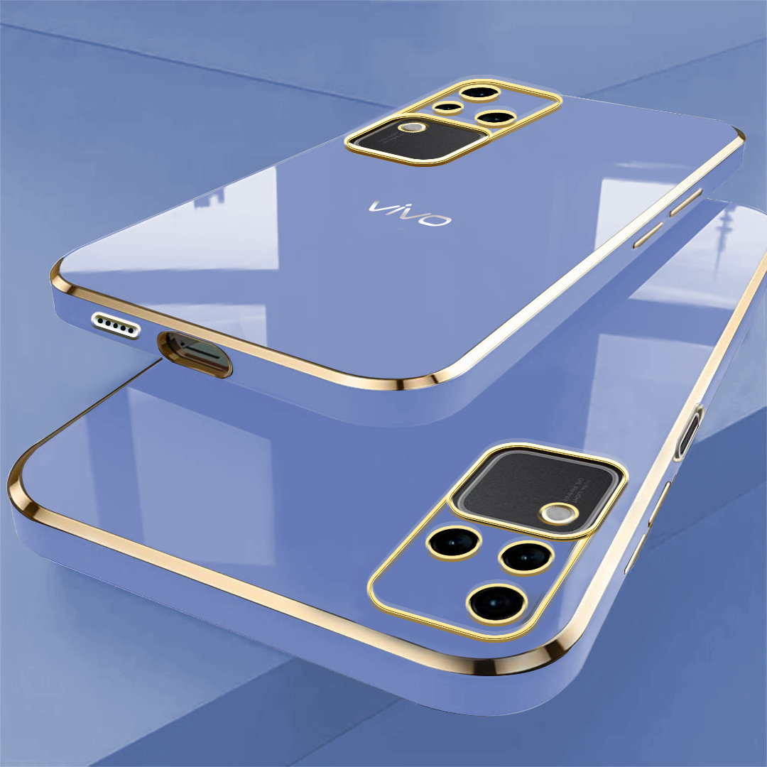 VIVO V30 PRO 5G ULTRA-SHINE GOLD ELECTROPLATED LUXURIOUS BACK CASE WITH CAMERA PROTECTION