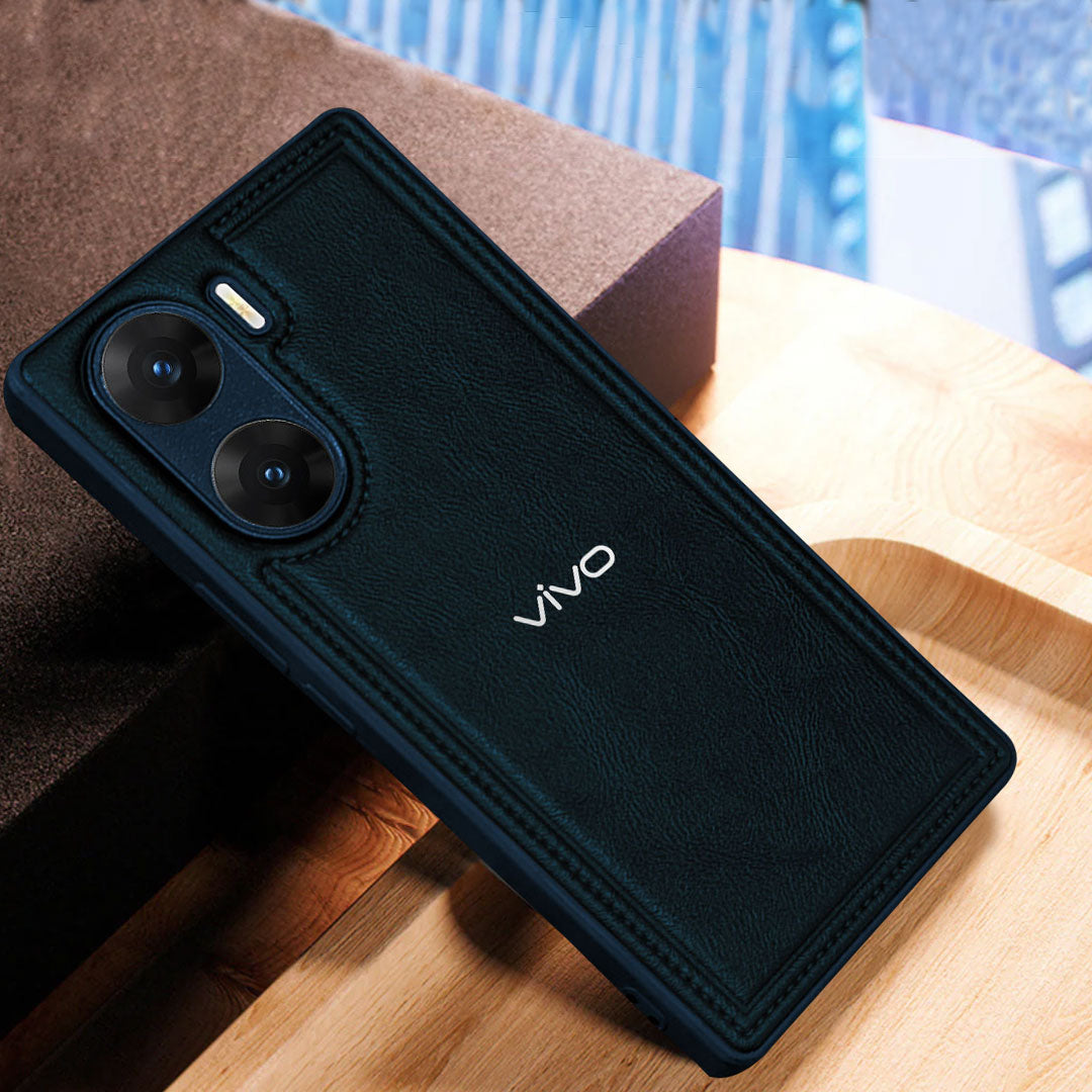 VIVO V29E 5G Vintage Leather Stitched Protective Back Case