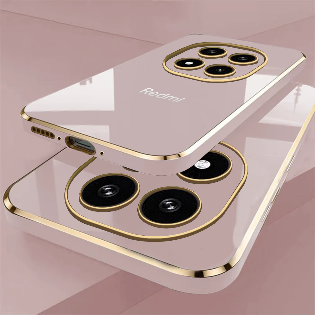 REDMI NOTE 14 PRO 5G ULTRA-SHINE GOLD ELECTROPLATED LUXURIOUS BACK CASE WITH CAMERA PROTECTION