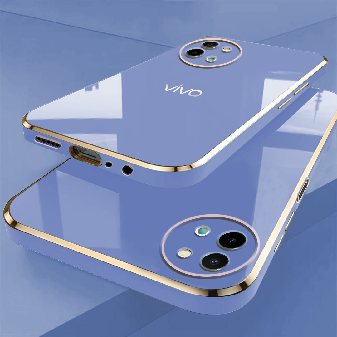 VIVO Y38 5G ULTRA-SHINE GOLD ELECTROPLATED LUXURIOUS BACK CASE WITH CAMERA PROTECTION