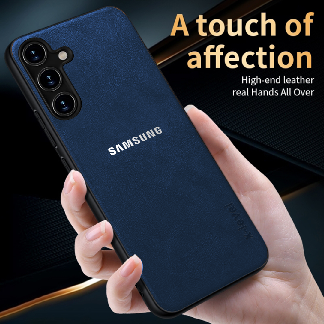 SAMSUNG GALAXY S25 FE 5G Business Style PU LEATHER PROTECTIVE BACK CASE WITH CAMERA PROTECTION