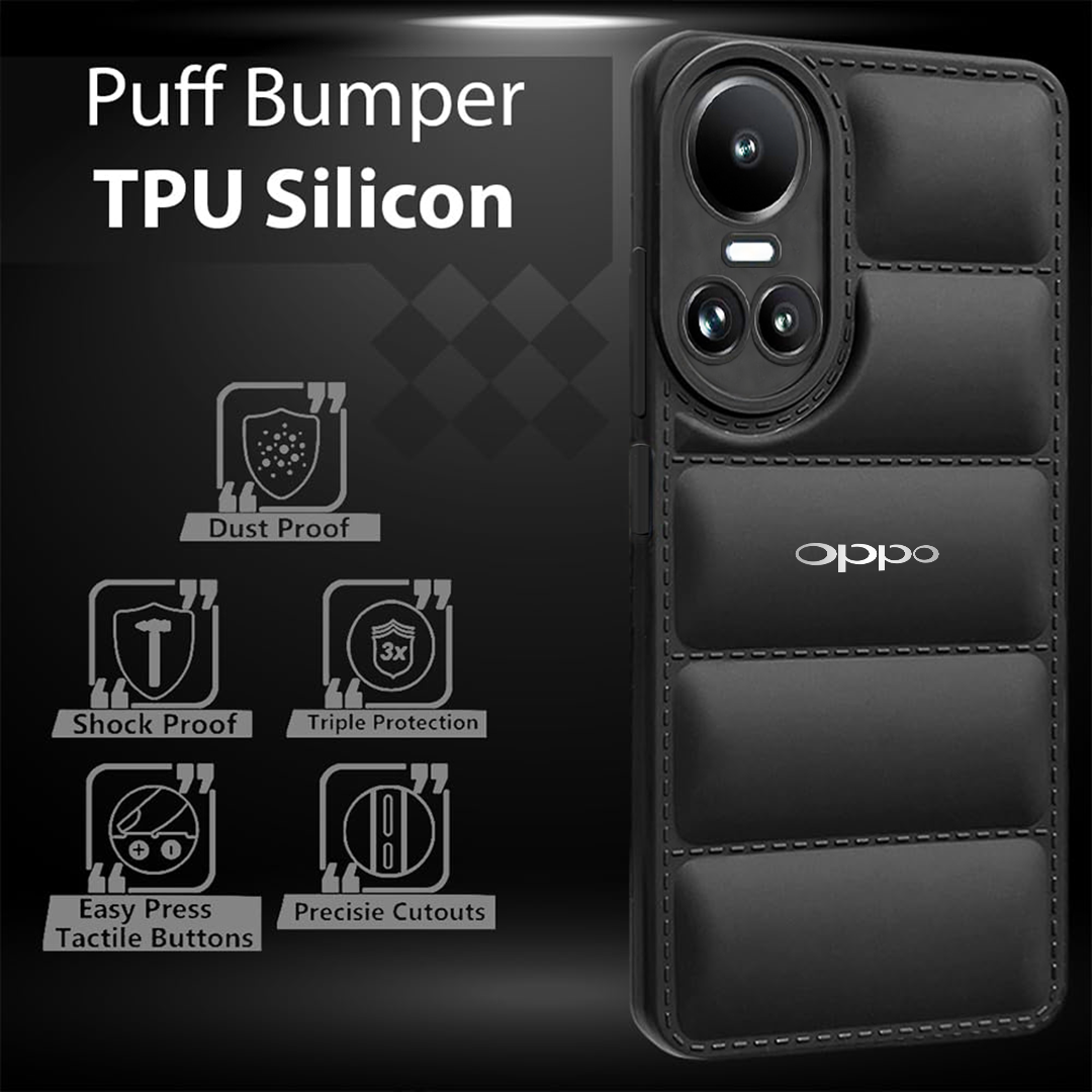 OPPO RENO 10 PRO 5G The Puffer Edition Soft Material Down Jacket Phone Case