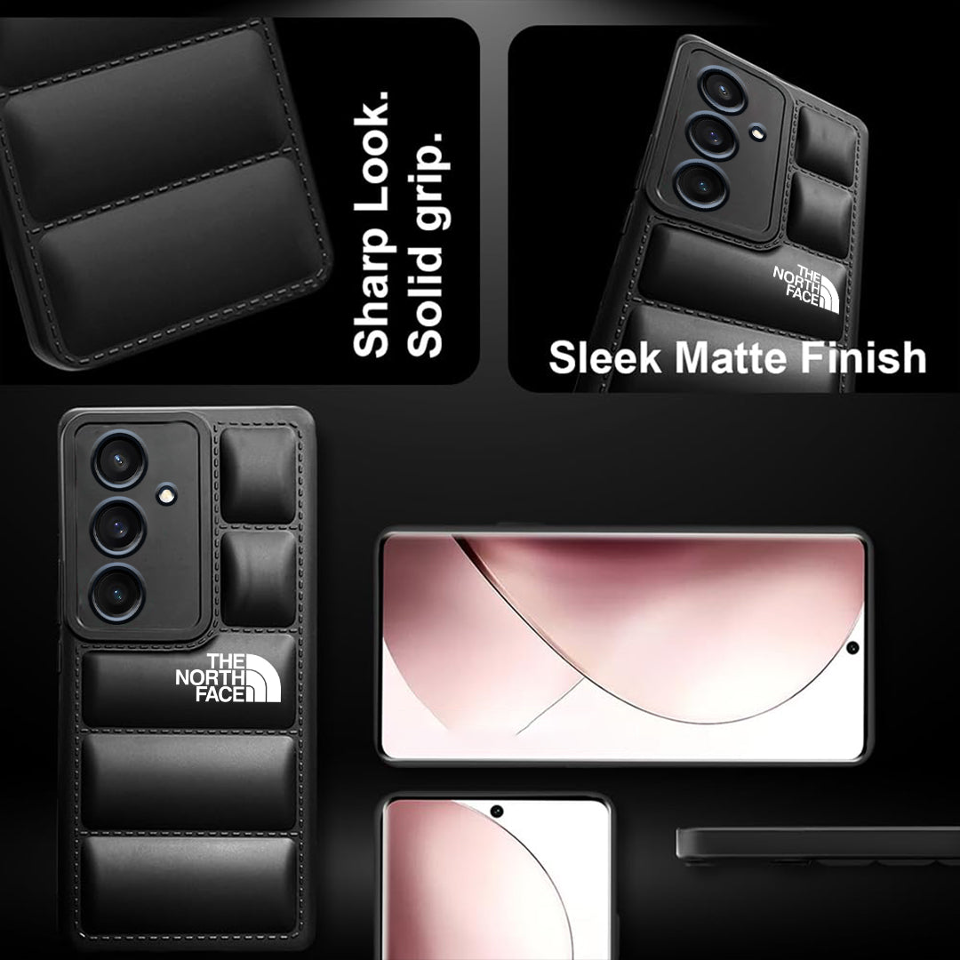 Galaxy A15/A25 5G The North Face Puffer Edition Black Bumper Back Case