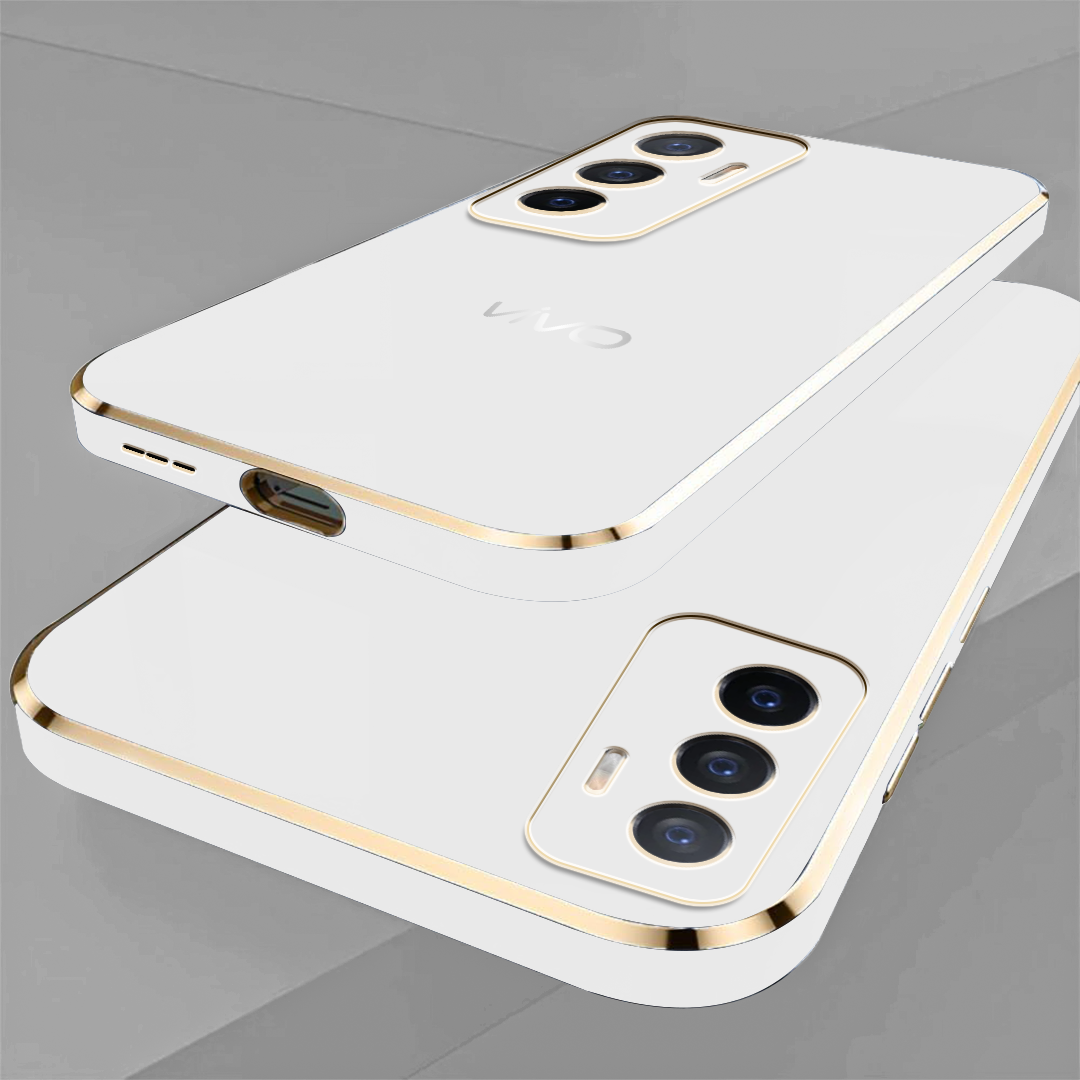 VIVO V23e 5G ULTRA-SHINE GOLD ELECTROPLATED LUXURIOUS BACK CASE WITH CAMERA PROTECTION