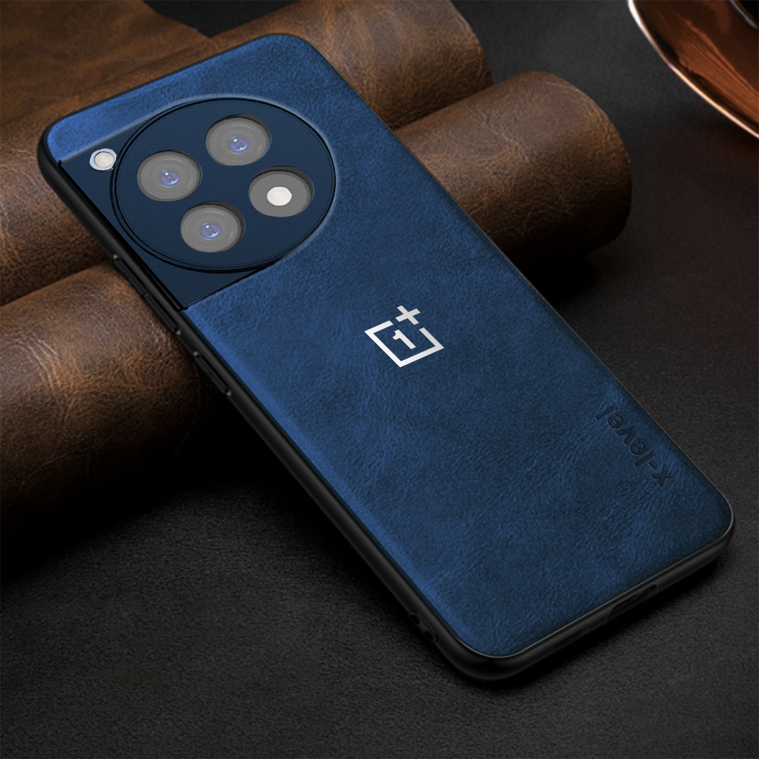 ONEPLUS 12R 5G Business Style PU LEATHER PROTECTIVE BACK CASE WITH CAMERA PROTECTION