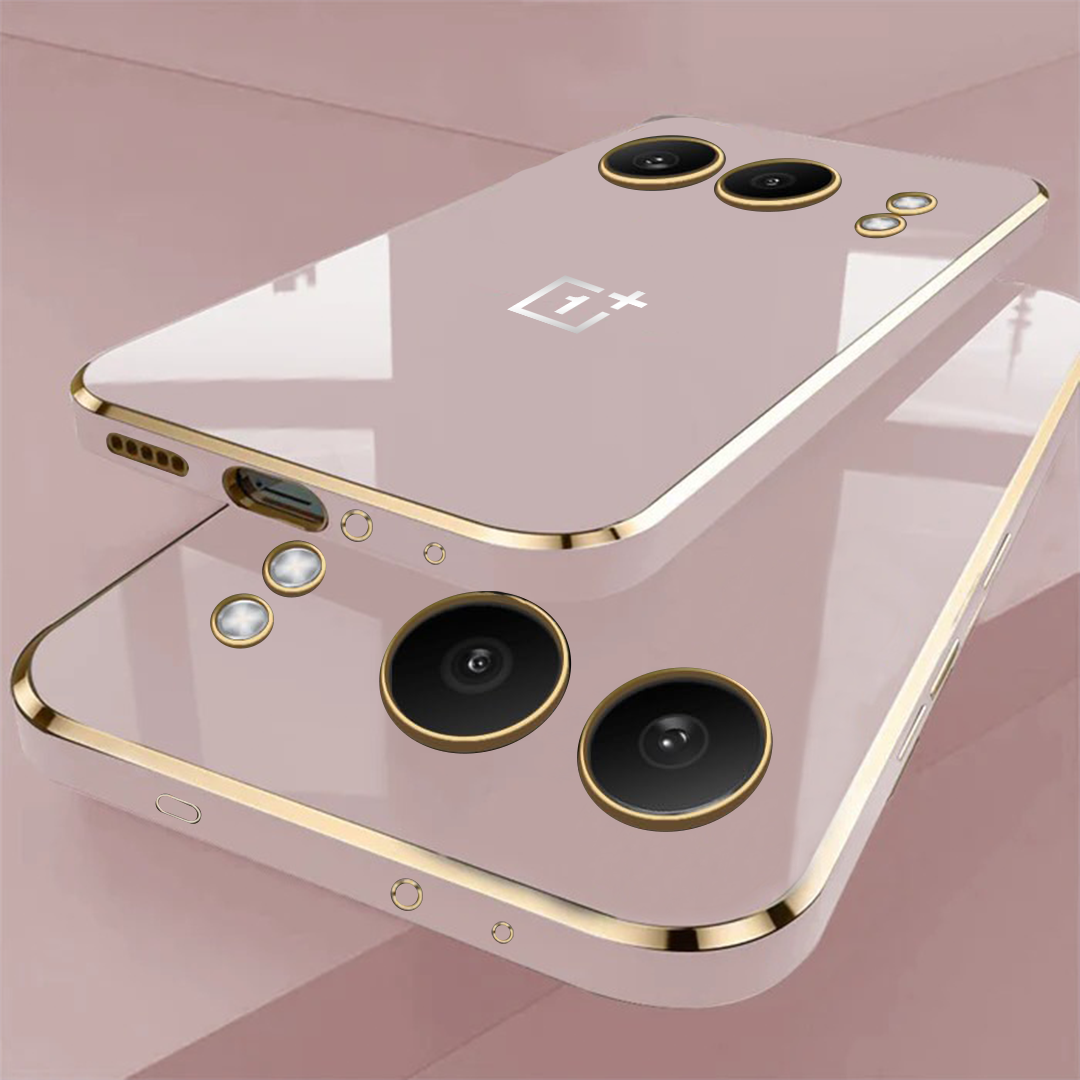 ONEPLUS NORD 4 5G ULTRA-SHINE GOLD ELECTROPLATED LUXURIOUS BACK CASE WITH CAMERA PROTECTION