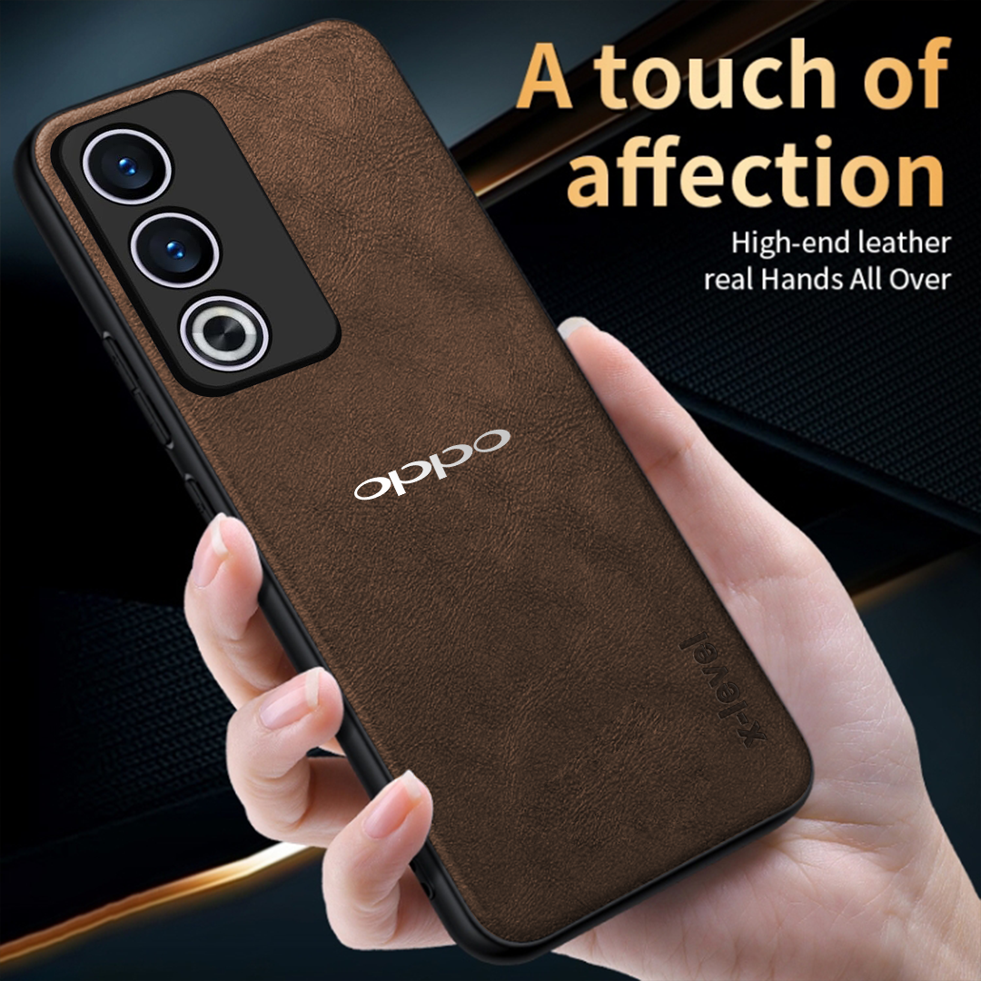 OPPO A3 Pro 5G Business Style PU LEATHER PROTECTIVE BACK CASE WITH CAMERA PROTECTION