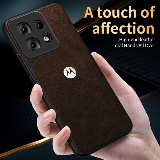 MOTO EDGE 50 NEO 5G Business Style PU LEATHER PROTECTIVE BACK CASE WITH CAMERA PROTECTION