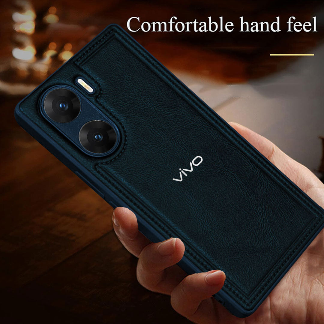 VIVO V29E 5G Vintage Leather Stitched Protective Back Case