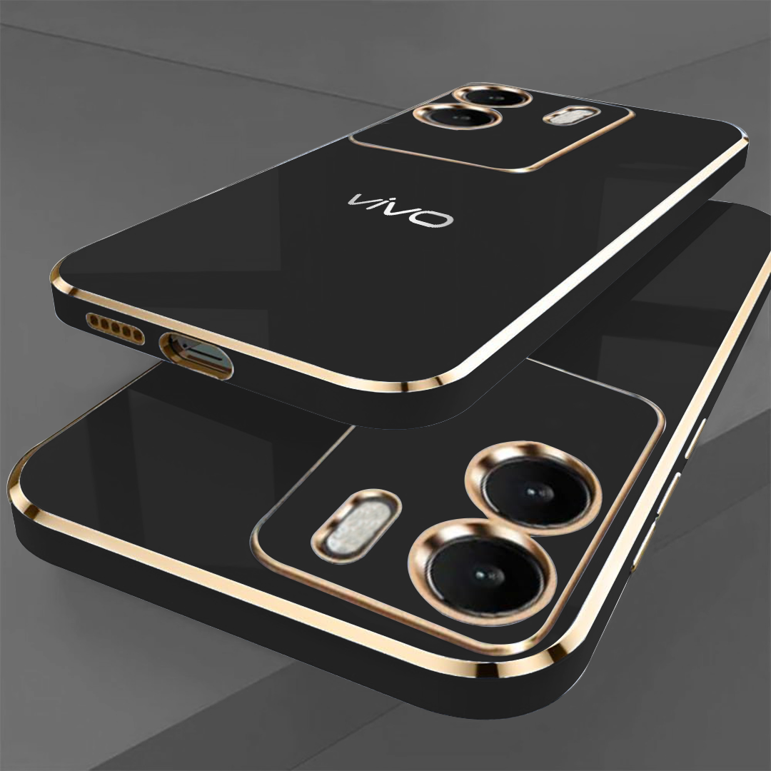 VIVO V29E 5G ULTRA-SHINE GOLD ELECTROPLATED LUXURIOUS  BACK CASE WITH CAMERA PROTECTION