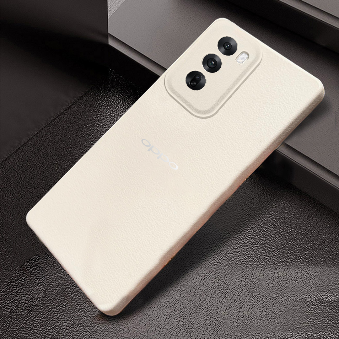 Oppo Reno 12 PRO 5G Solid Color Leather Texture Matte Phone Back Case