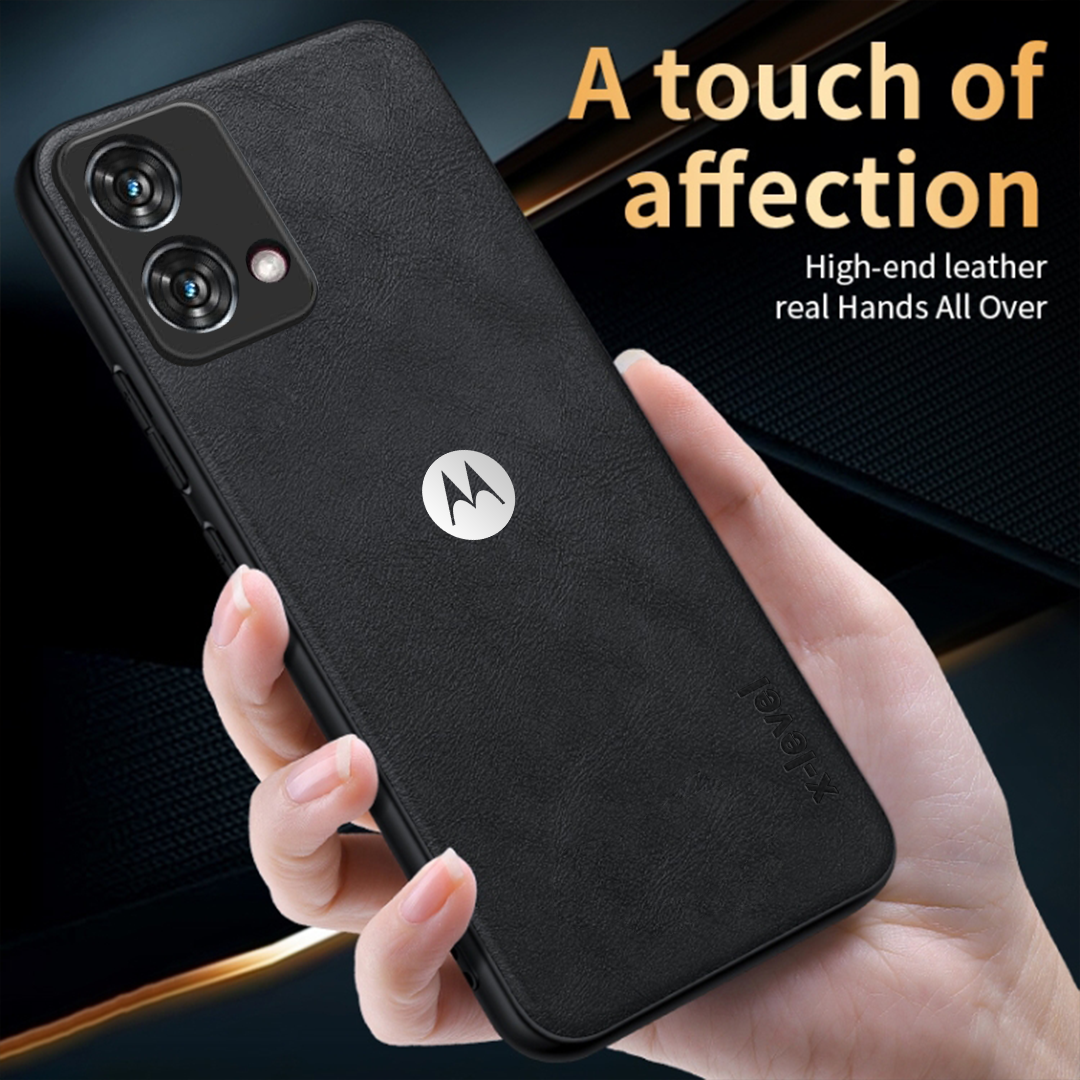 MOTO G84 5G Business Style PU LEATHER PROTECTIVE BACK CASE WITH CAMERA PROTECTION