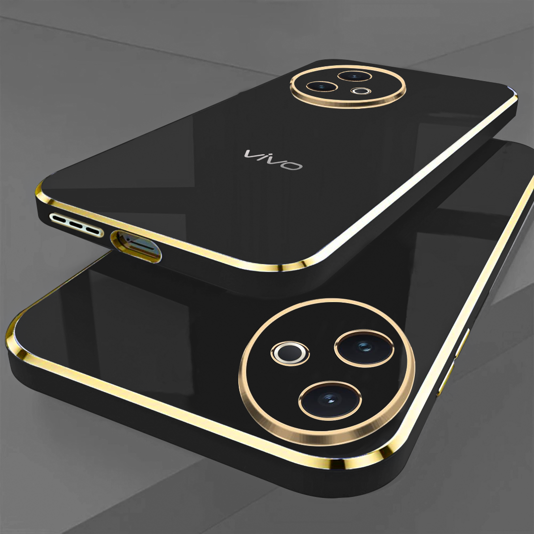 VIVO Y39 5G ULTRA-SHINE GOLD ELECTROPLATED LUXURIOUS BACK CASE WITH CAMERA PROTECTION