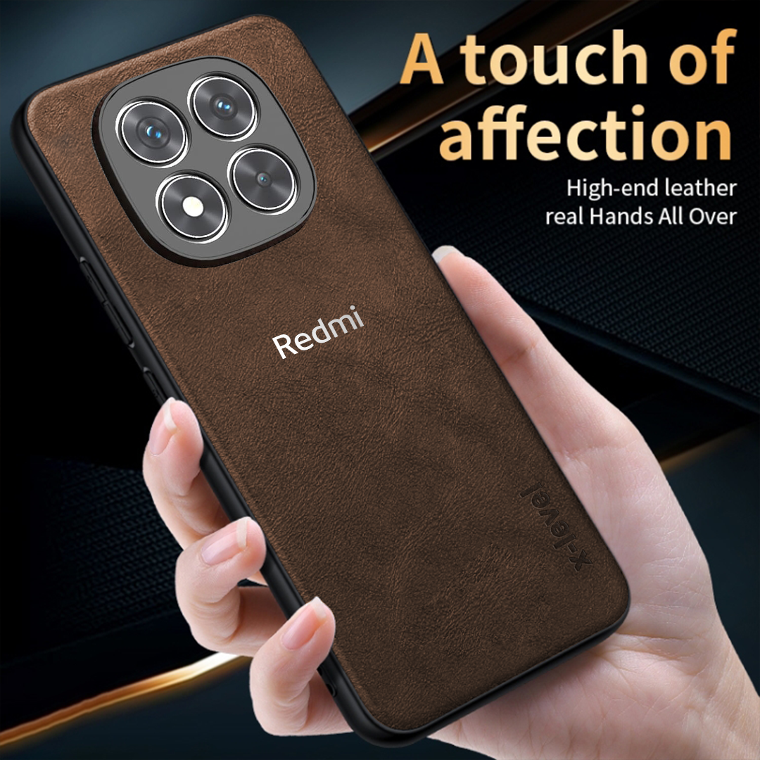 REDMI NOTE 14 PRO 5G Business Style PU LEATHER PROTECTIVE BACK CASE WITH CAMERA PROTECTION