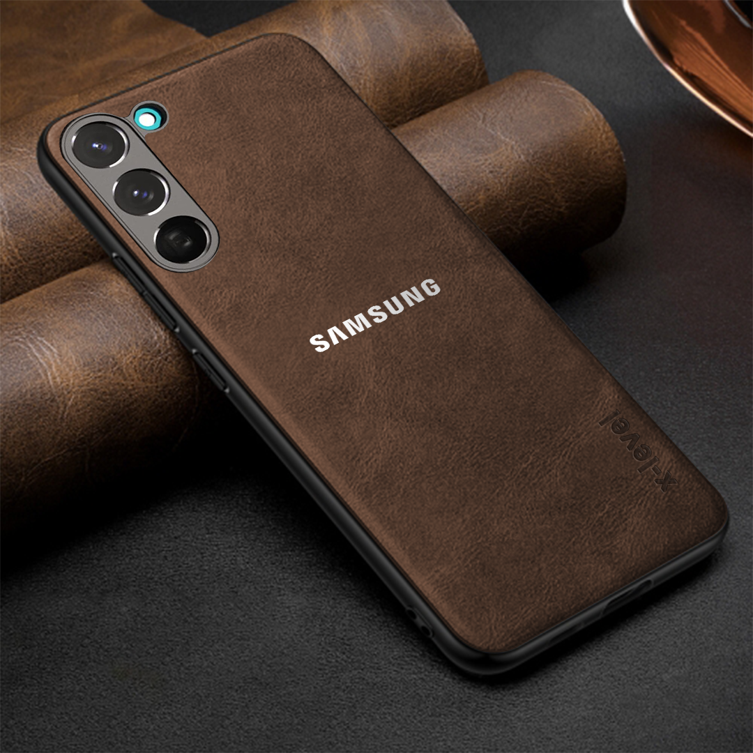 GALAXY S25 5G Business Style PU LEATHER PROTECTIVE BACK CASE WITH CAMERA PROTECTION