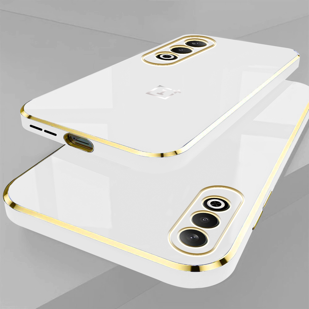 ONEPLUS NORD CE 4/LITE 5G ULTRA-SHINE GOLD ELECTROPLATED LUXURIOUS BACK CASE WITH CAMERA PROTECTION