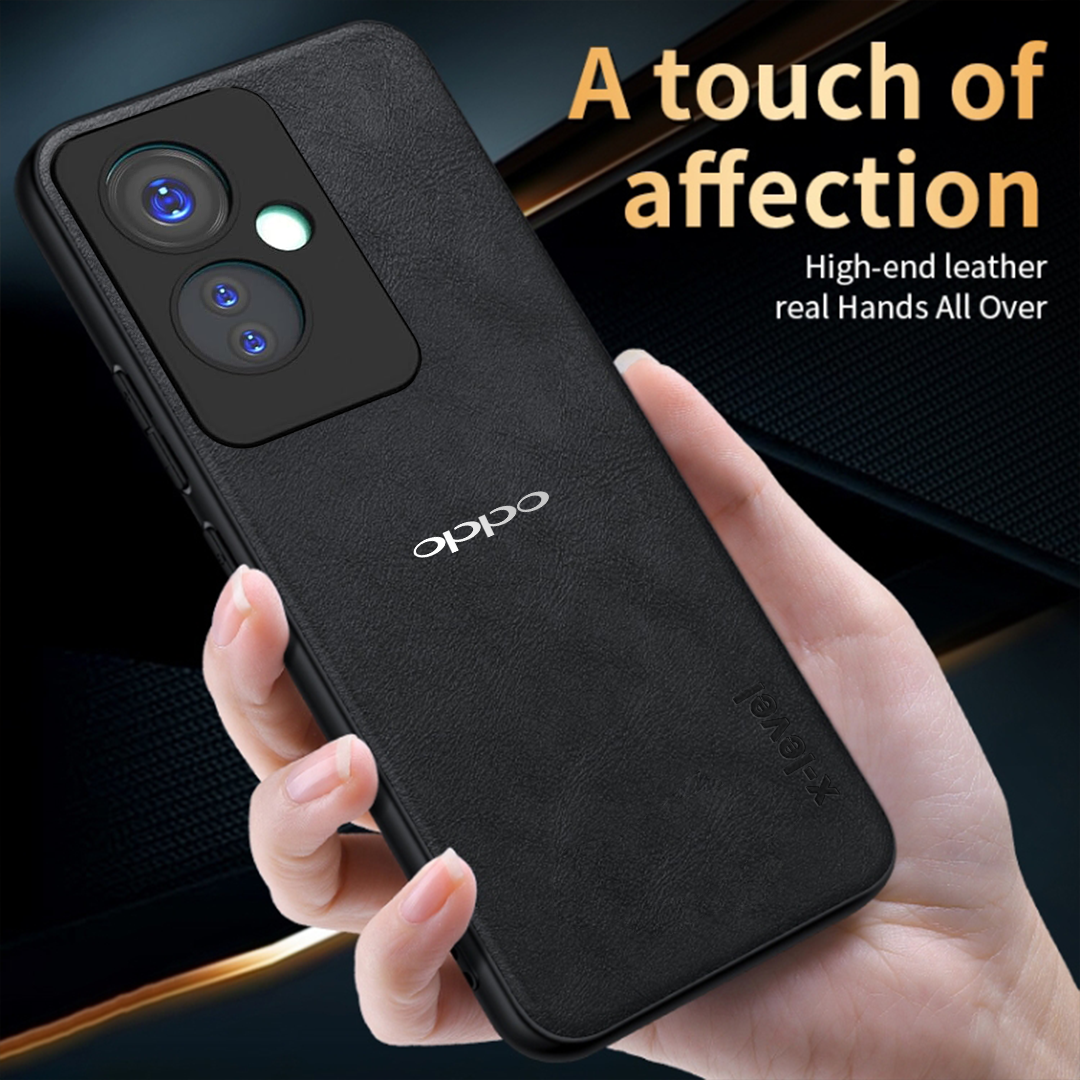 OPPO A79 5G Business Style PU LEATHER PROTECTIVE BACK CASE WITH CAMERA PROTECTION