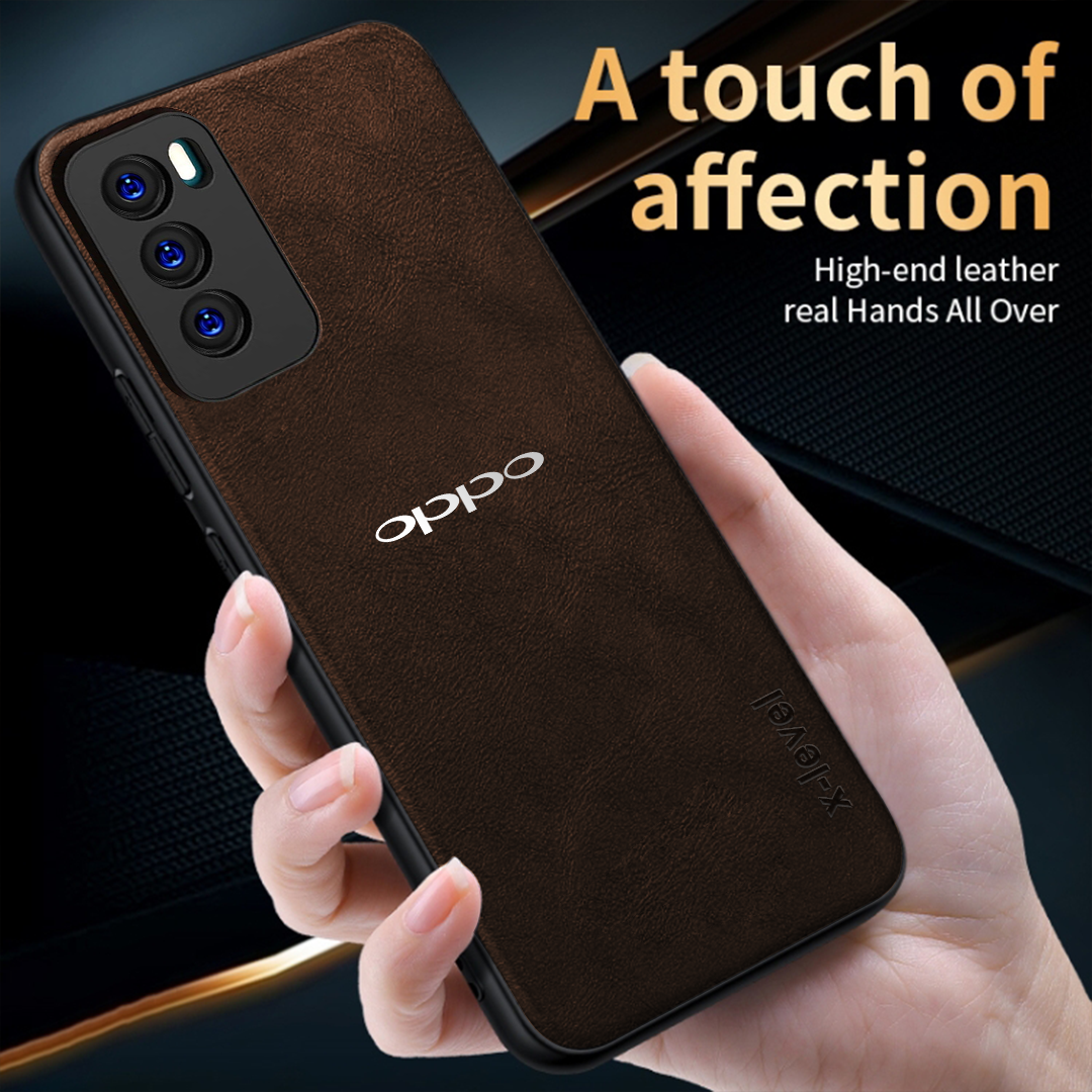 OPPO RENO 12/12 PRO 5G Business Style PU LEATHER PROTECTIVE BACK CASE WITH CAMERA PROTECTION