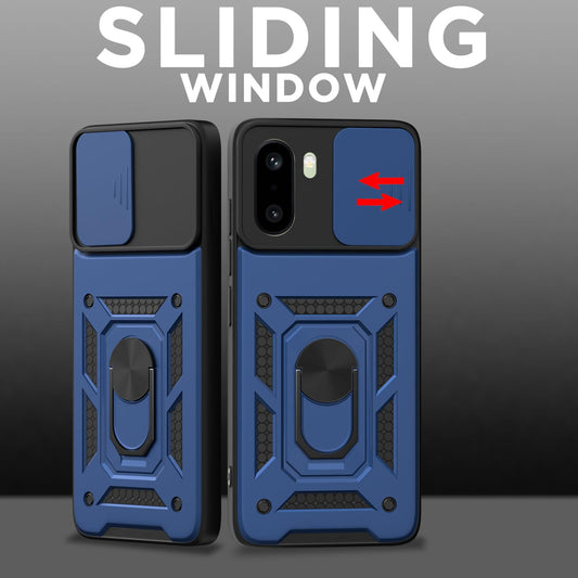 ONEPLUS 15r 5G Armor Military-grade Case With Sliding Camera Cover & 360 Kickstand