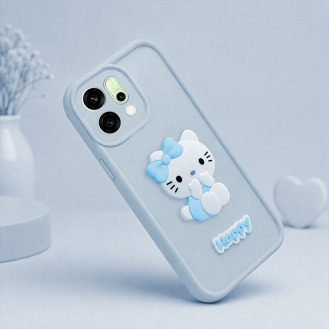 OPPO RENO 14 5G Soft Silicone 3D Hello Kitty character design Back Case with Camera Protection