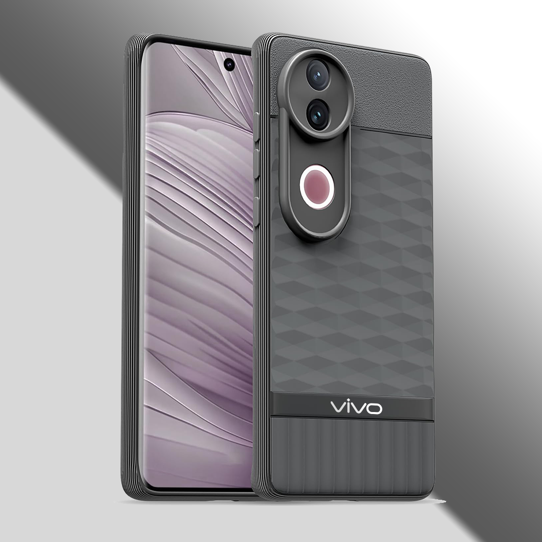 VIVO V50 5G 3D Hexa Cube Design Drop Protection | Camera Protection TPU Back Case