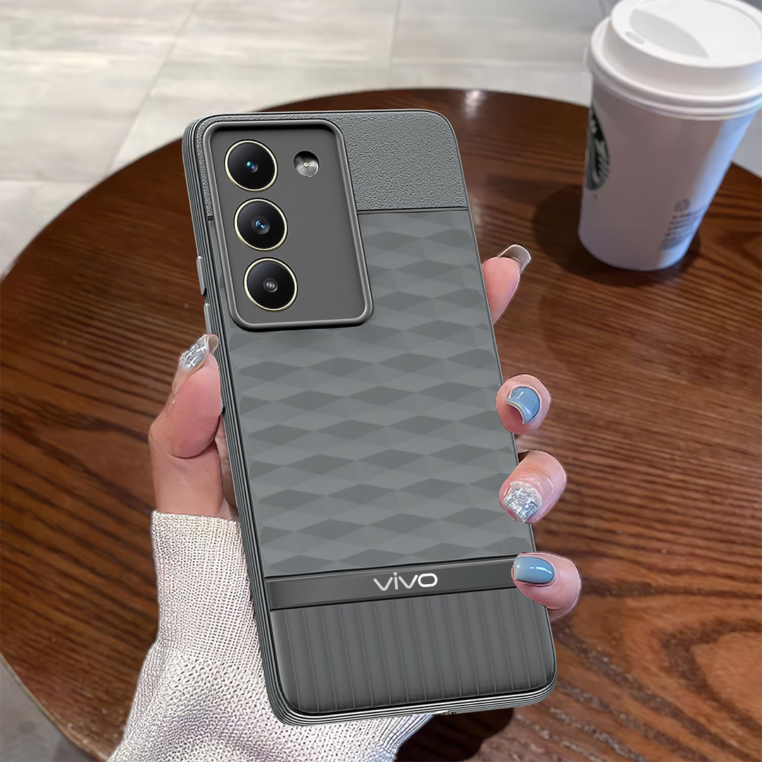 VIVO T3 5G 3D Hexa Cube Design Drop Protection | Camera Protection TPU Back Case