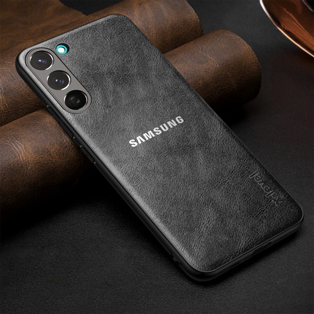 GALAXY S25 5G Business Style PU LEATHER PROTECTIVE BACK CASE WITH CAMERA PROTECTION