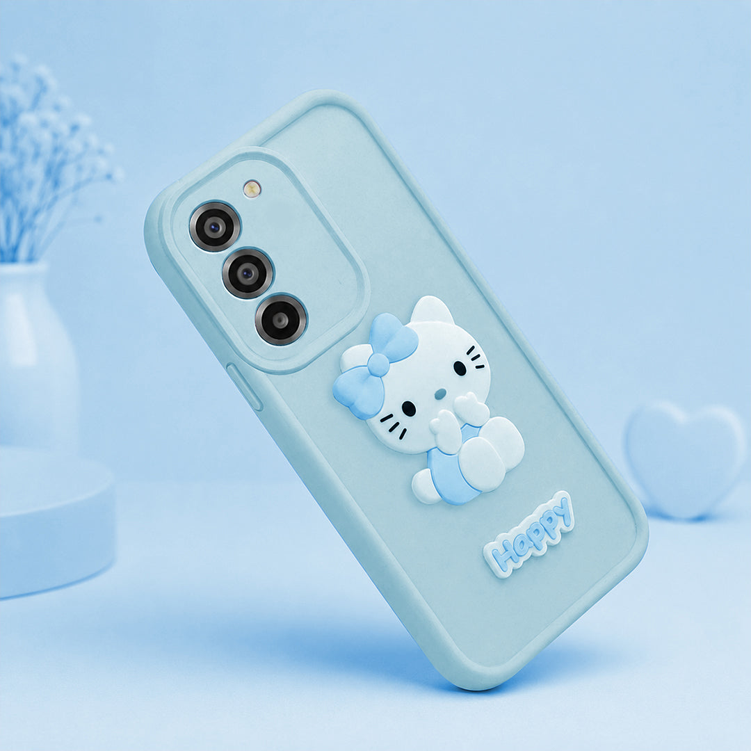 Samsung Galaxy S21 FE 5G Soft Silicone 3D Hello Kitty character design Back Case with Camera Protection