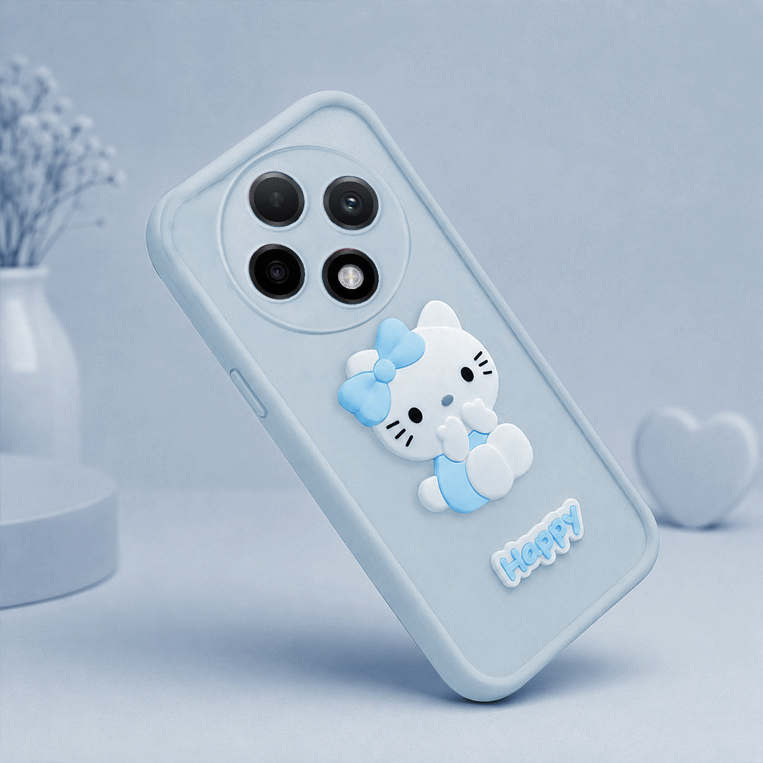 OPPO F27 PRO PLUS 5G Soft Silicone 3D Hello Kitty character design Back Case with Camera Protection