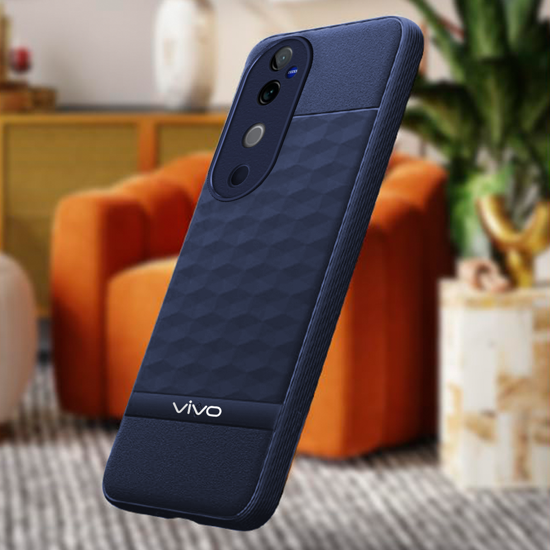 VIVO V40 5G 3D Hexa Cube Design Drop Protection | Camera Protection TPU Back Case
