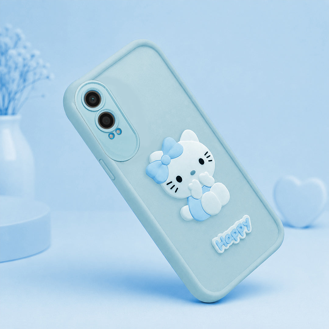 ONEPLUS NORD CE 4 LITE 5G Soft Silicone 3D Hello Kitty character design Back Case with Camera Protection