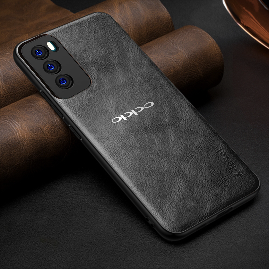 OPPO RENO 12/12 PRO 5G Business Style PU LEATHER PROTECTIVE BACK CASE WITH CAMERA PROTECTION