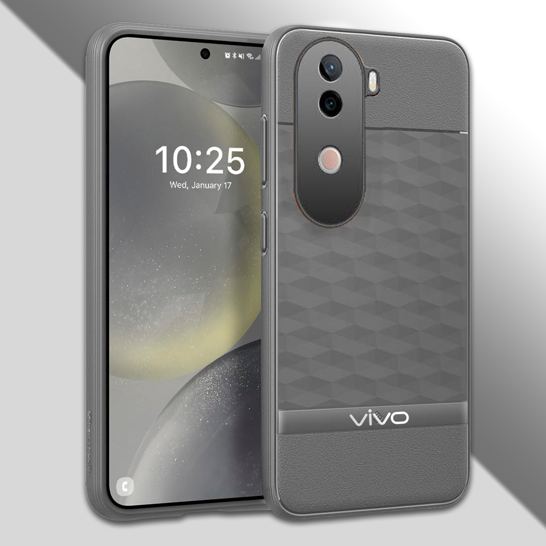 VIVO V40e 5G 3D Hexa Cube Design Drop Protection | Camera Protection TPU Back Case
