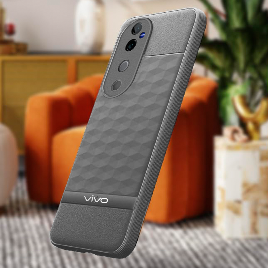 VIVO V40 5G 3D Hexa Cube Design Drop Protection | Camera Protection TPU Back Case