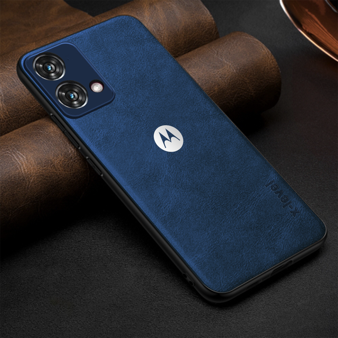 MOTO G84 5G Business Style PU LEATHER PROTECTIVE BACK CASE WITH CAMERA PROTECTION