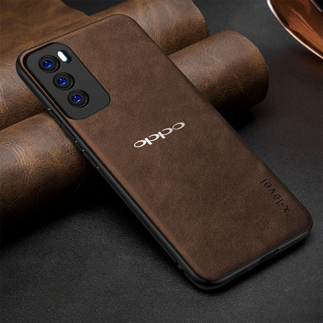 OPPO RENO 12/12 PRO 5G Business Style PU LEATHER PROTECTIVE BACK CASE WITH CAMERA PROTECTION