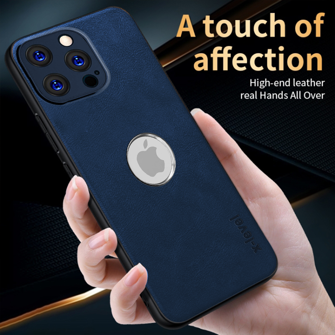 IPHONE 15 PRO MAX 5G Business Style PU LEATHER PROTECTIVE BACK CASE WITH CAMERA PROTECTION