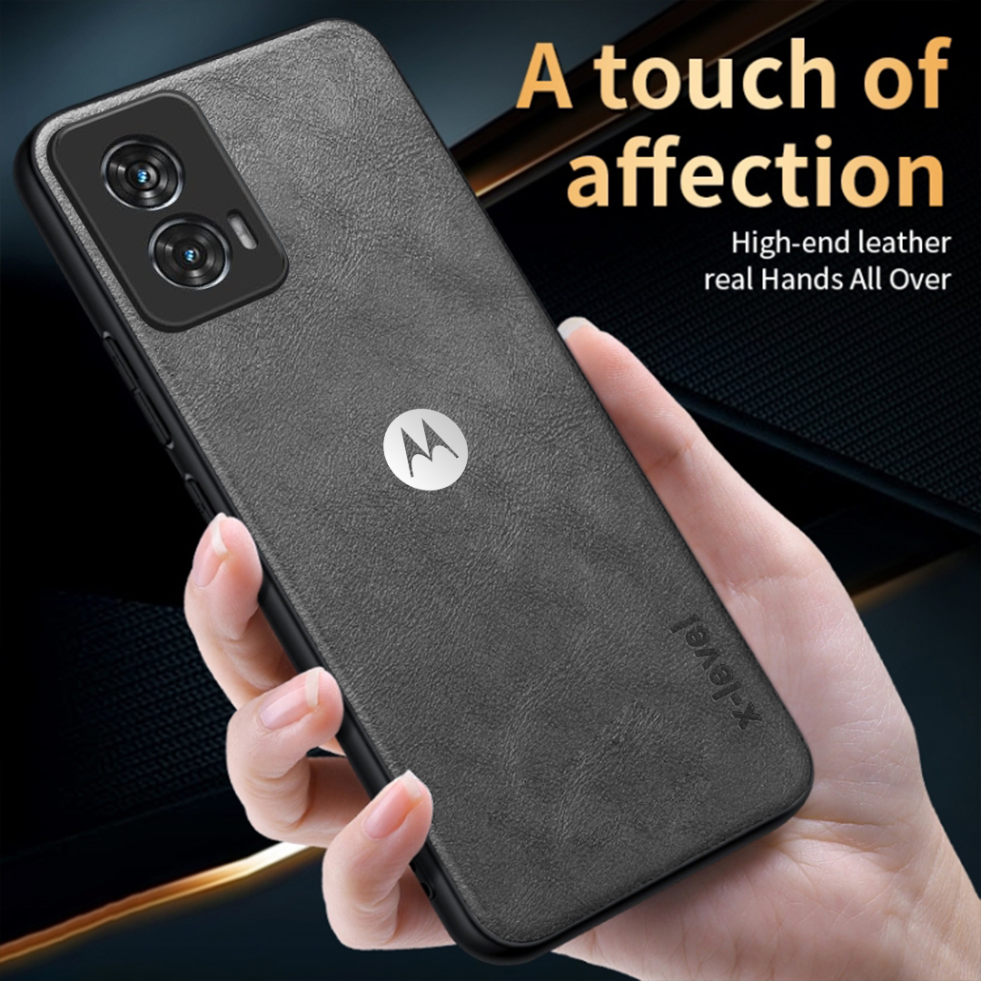 MOTO EDGE 50 FUSION 5G Business Style PU LEATHER PROTECTIVE BACK CASE WITH CAMERA PROTECTION