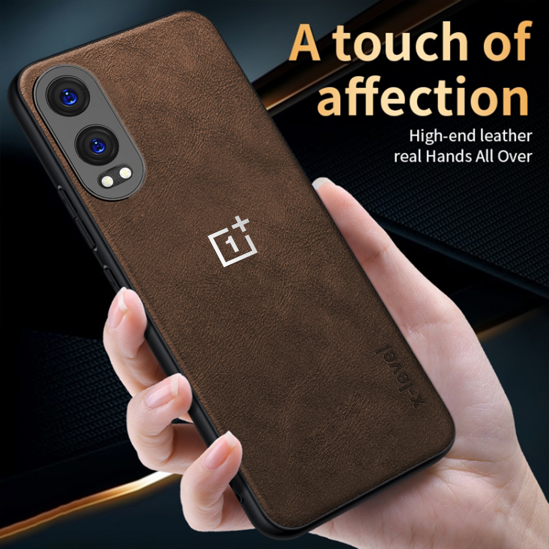 ONEPLUS CE4 LITE 5G Business Style PU LEATHER PROTECTIVE BACK CASE WITH CAMERA PROTECTION
